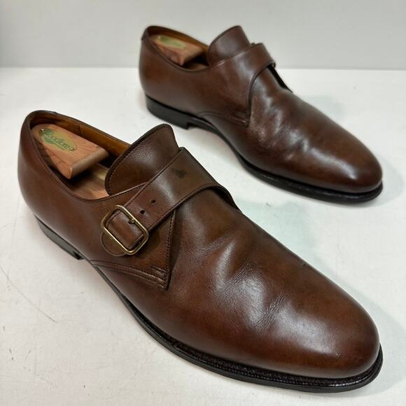 NEW HEELS Crockett & Jones x Brooks Brothers Single Monk Brown Made England 11